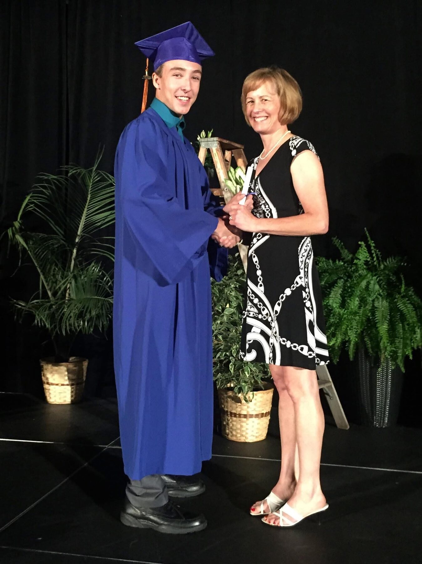 Charles at his high school graduation